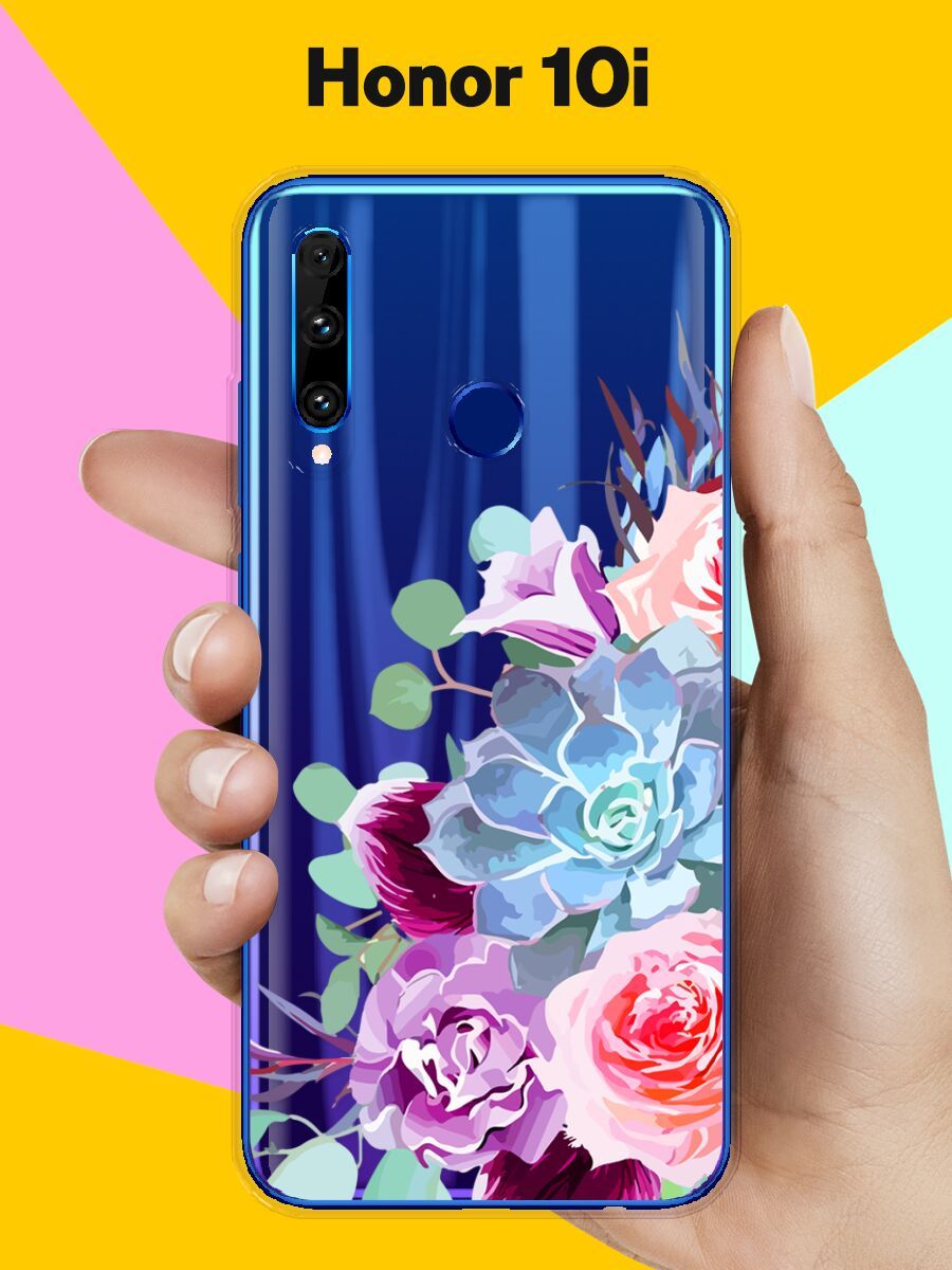 Силиконовый чехол на Honor 10i Цветы 10 / для Хонор 10 Ай - купить с  доставкой по выгодным ценам в интернет-магазине OZON (785485090)