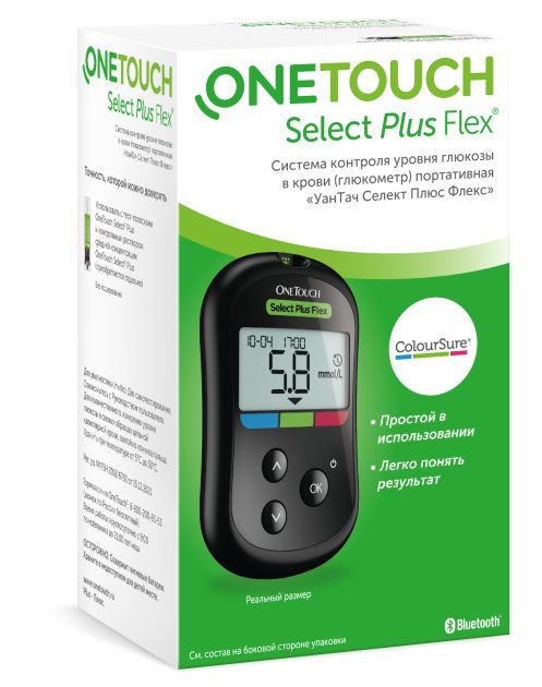 Глюкометр OneTouch Select Plus Flex (ВанТач Селект Плюс Флекс)