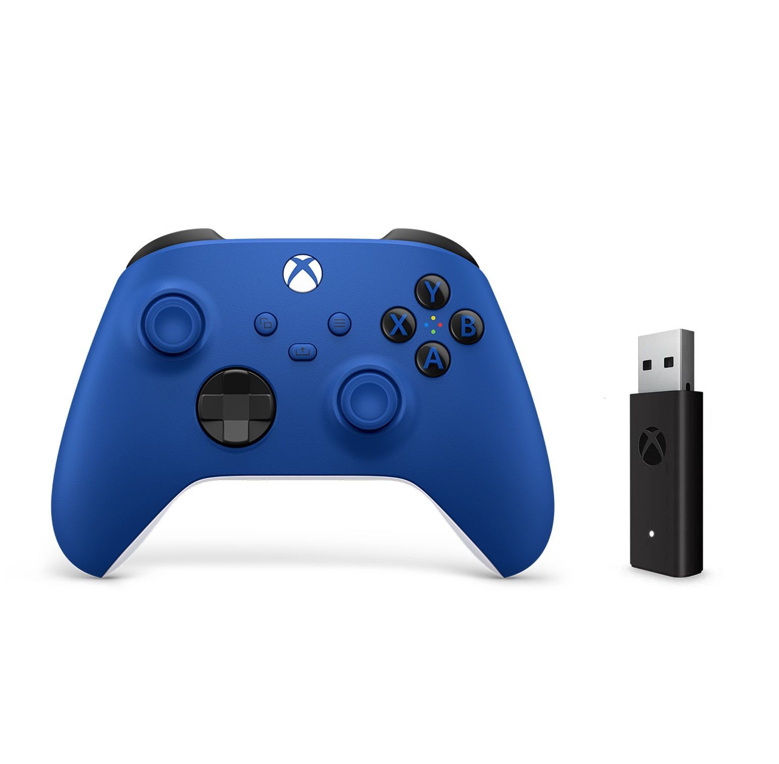 Геймпад Microsoft беспроводной Series S / X / Xbox One S / X Wireless  Controller Shock Blue (Model: 1914) синий 4 ревизия с bluetooth +  Беспроводной ...