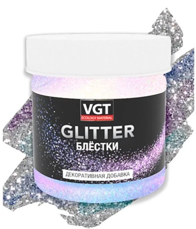 Декоративная добавка (блестки) VGT Glitter, 0,05 кг мультиколор