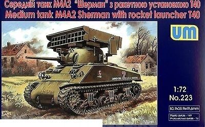 Сборная модель UM Tank M4A1 w/T-40 rocket launcher