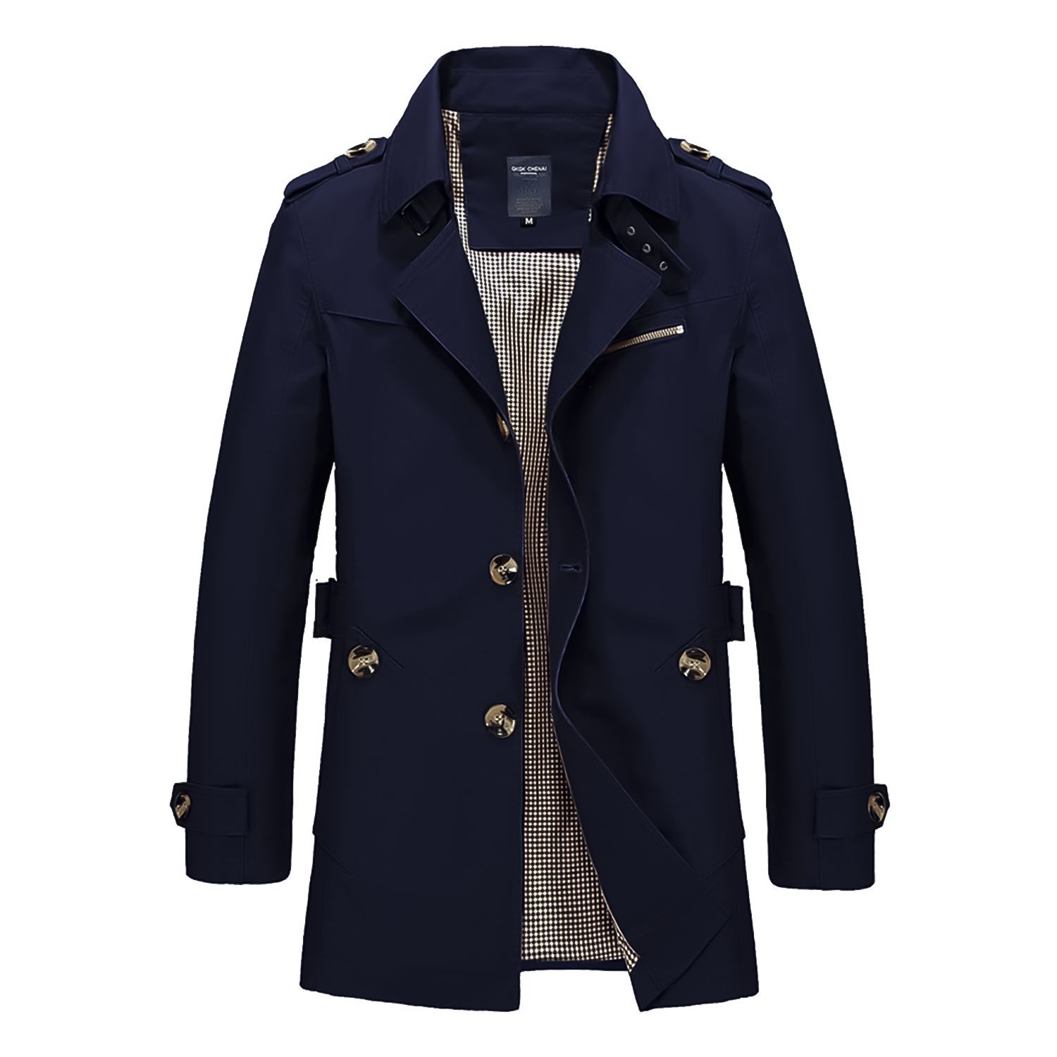 Trench Coat men однобортный