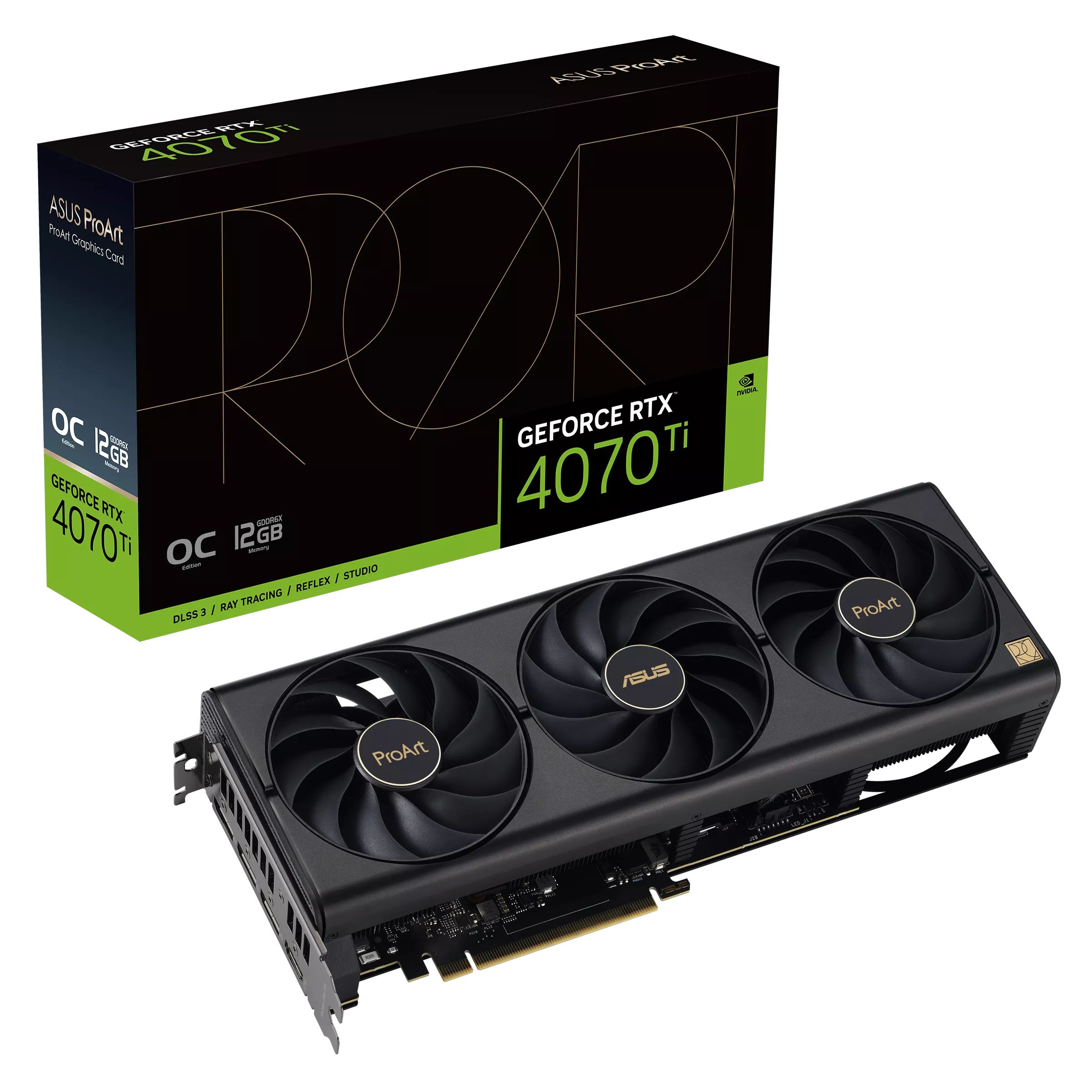 ASUSВидеокартаGeForceRTX4070TiProArtOCedition12ГБ(PROART-RTX4070TI-O12G)