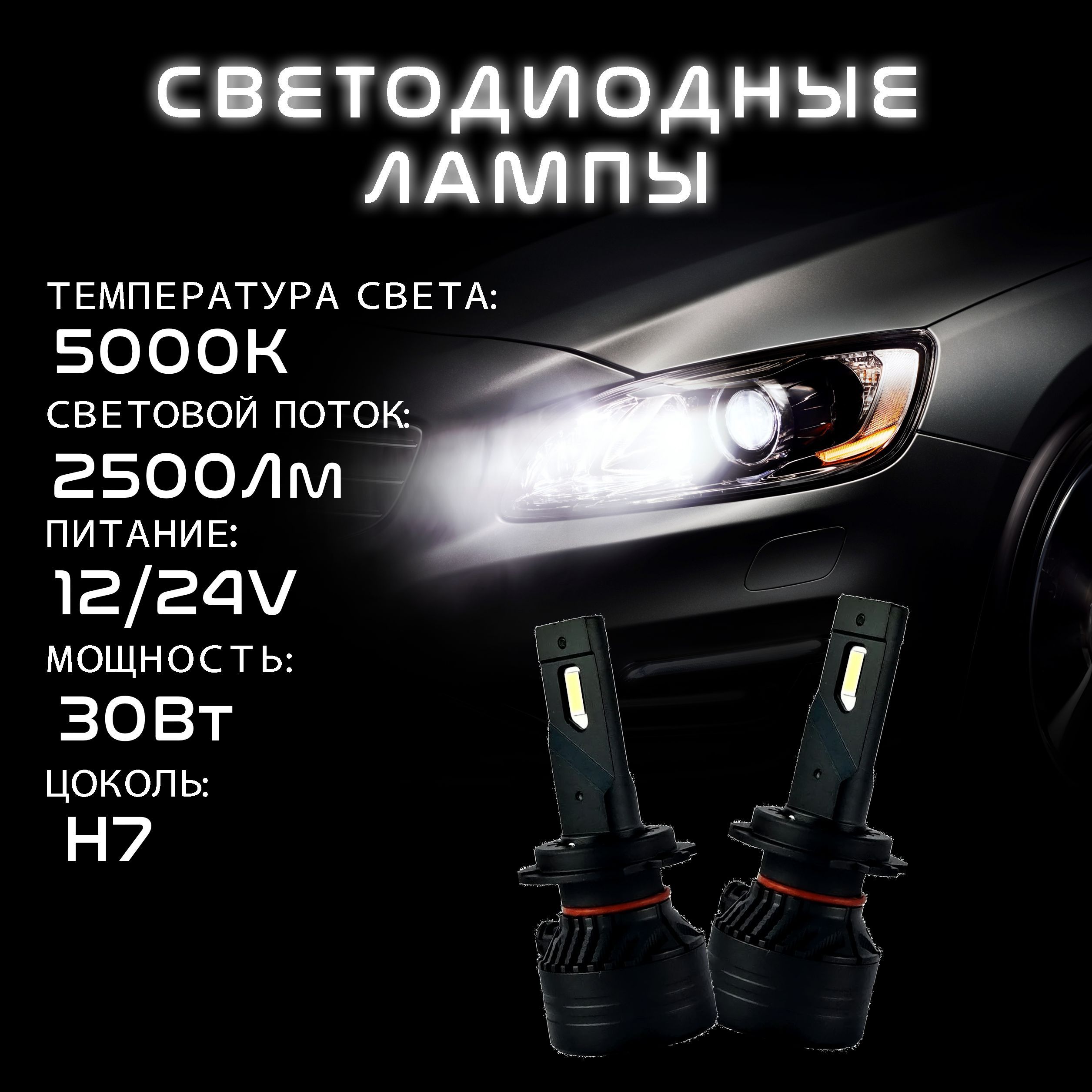 Лампа автомобильная Samrai Lights 12В/24В, 2 шт. купить по низкой цене с  доставкой в интернет-магазине OZON (1059603542)