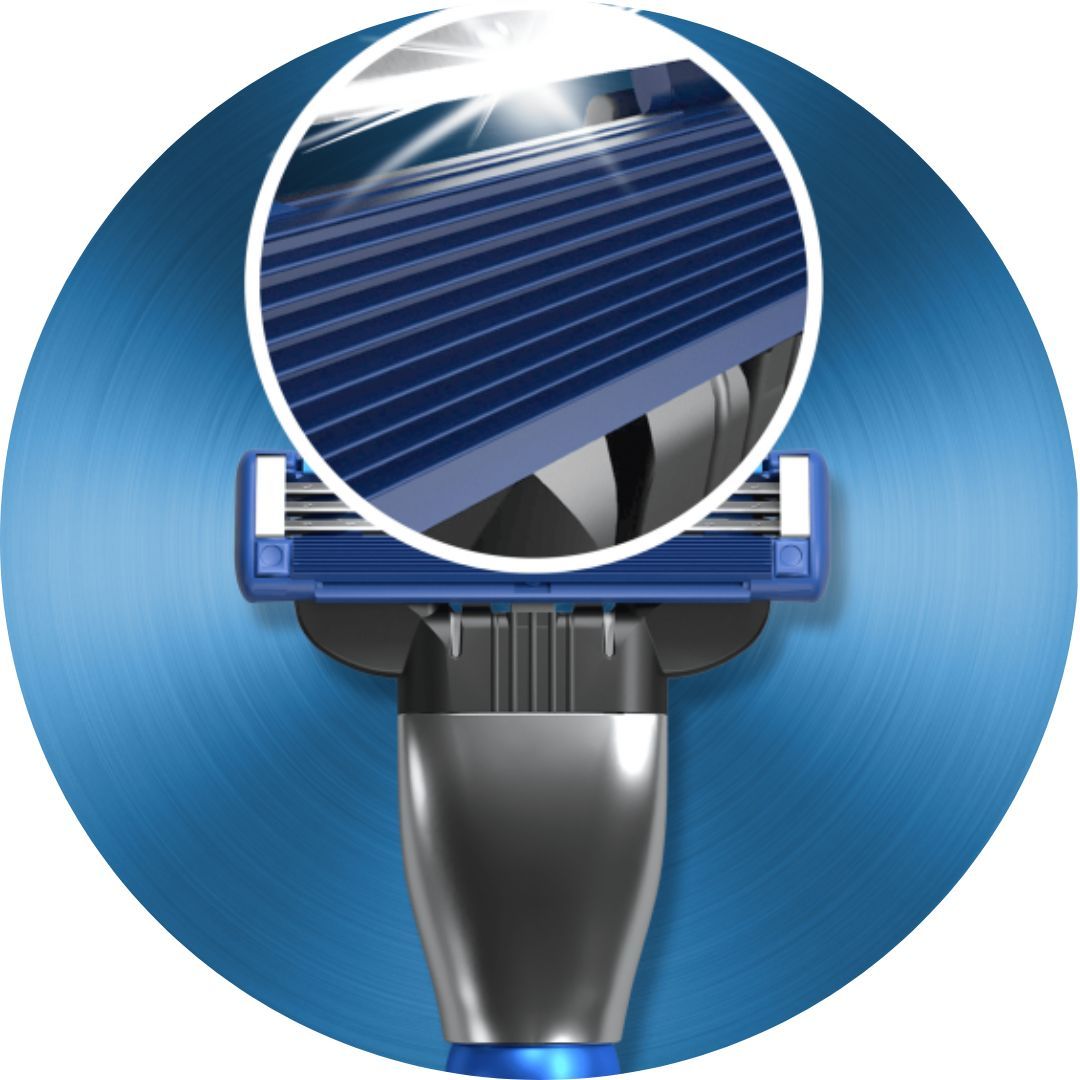 Сменные кассеты Gillette Mach Turbo с 3 лезвиями для бритья, 4 шт / Ле(图2)