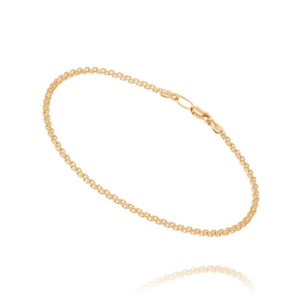 АДАМАС Золотой браслет-цепочка женский плетение Бисмарк - купить сдоставкой по выгодным ценам в интернет-магазине OZON (1087657487)