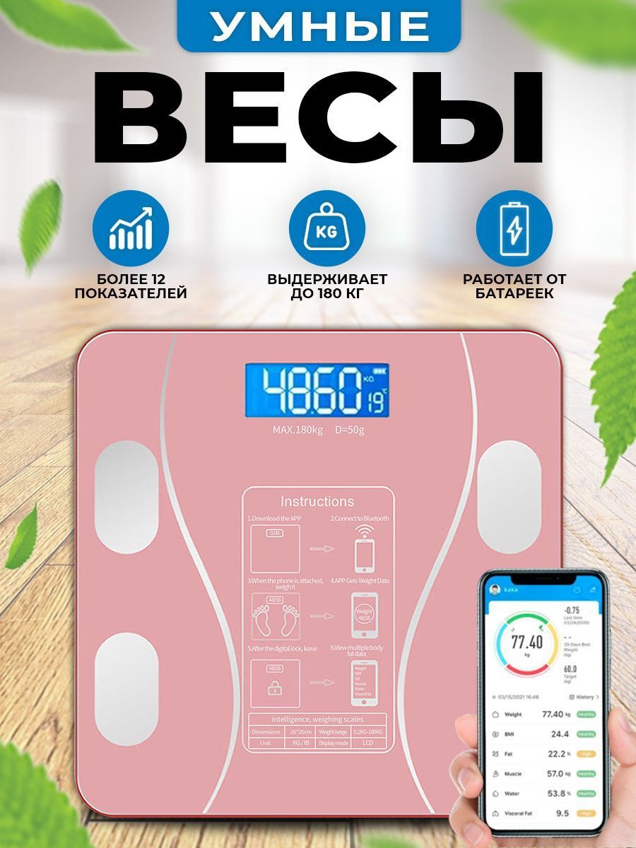 Напольные весы Весы, нагрузка 179 кг, точность 50 г