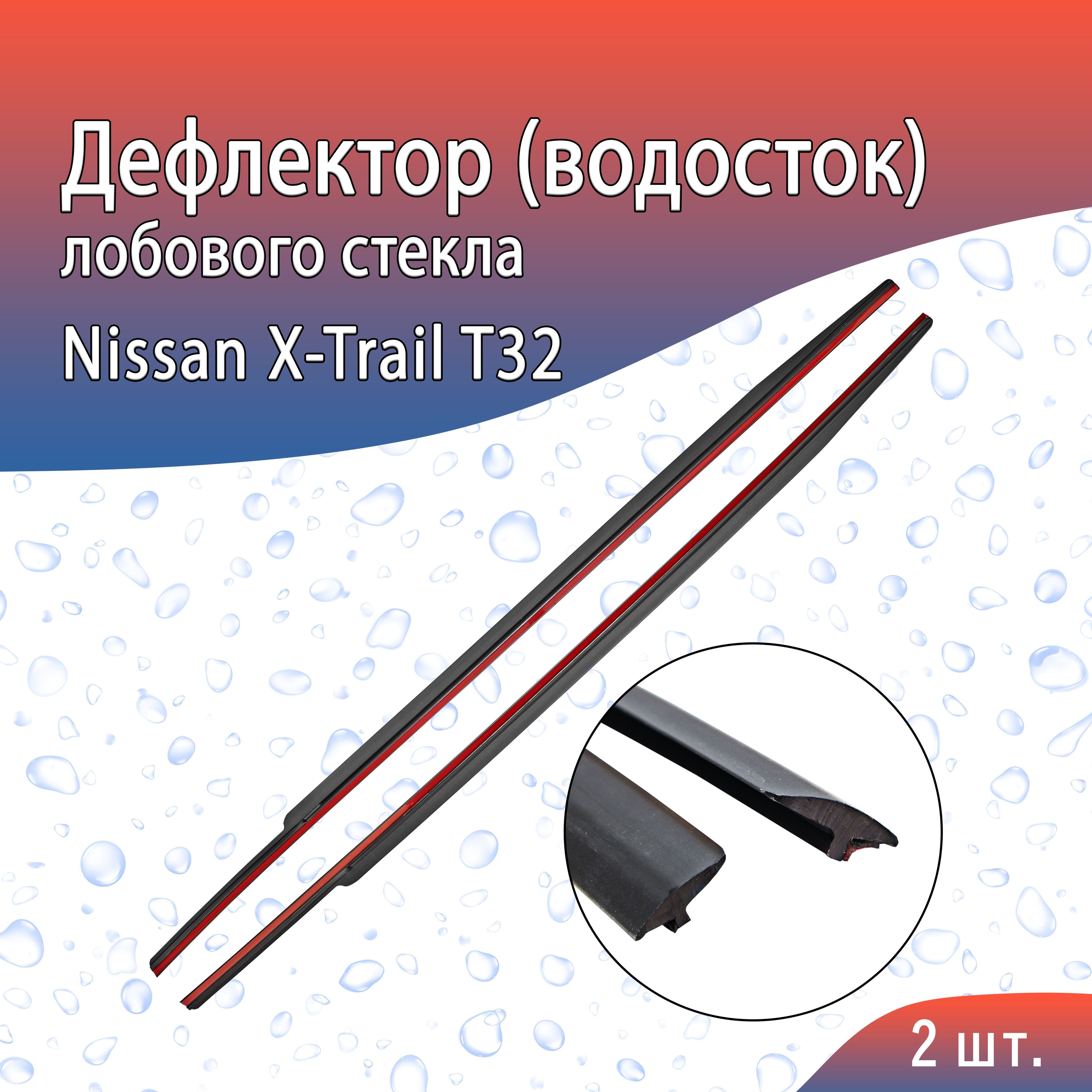 Дефлектор(водосток)лобовогостеклаNissanX-Trail(2013-н.в)T32/НиссанХ-Трейл