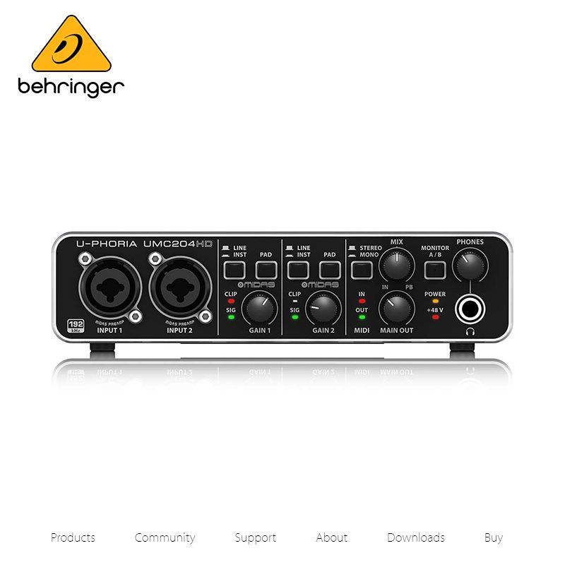 Звуковая карта behringer u phoria umc202hd