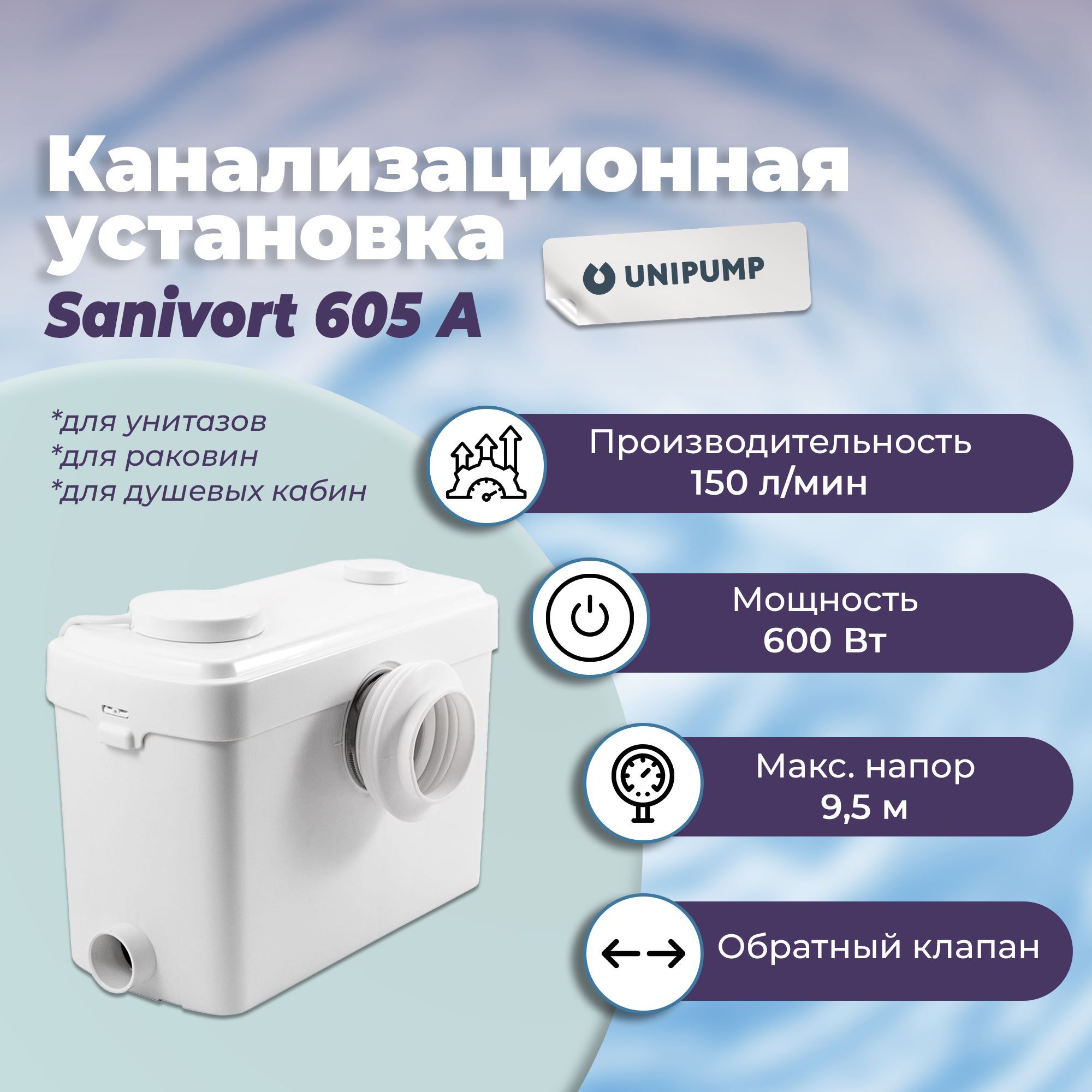 Канализационная Насосная Станция Unipump Sanivort 600 Купить