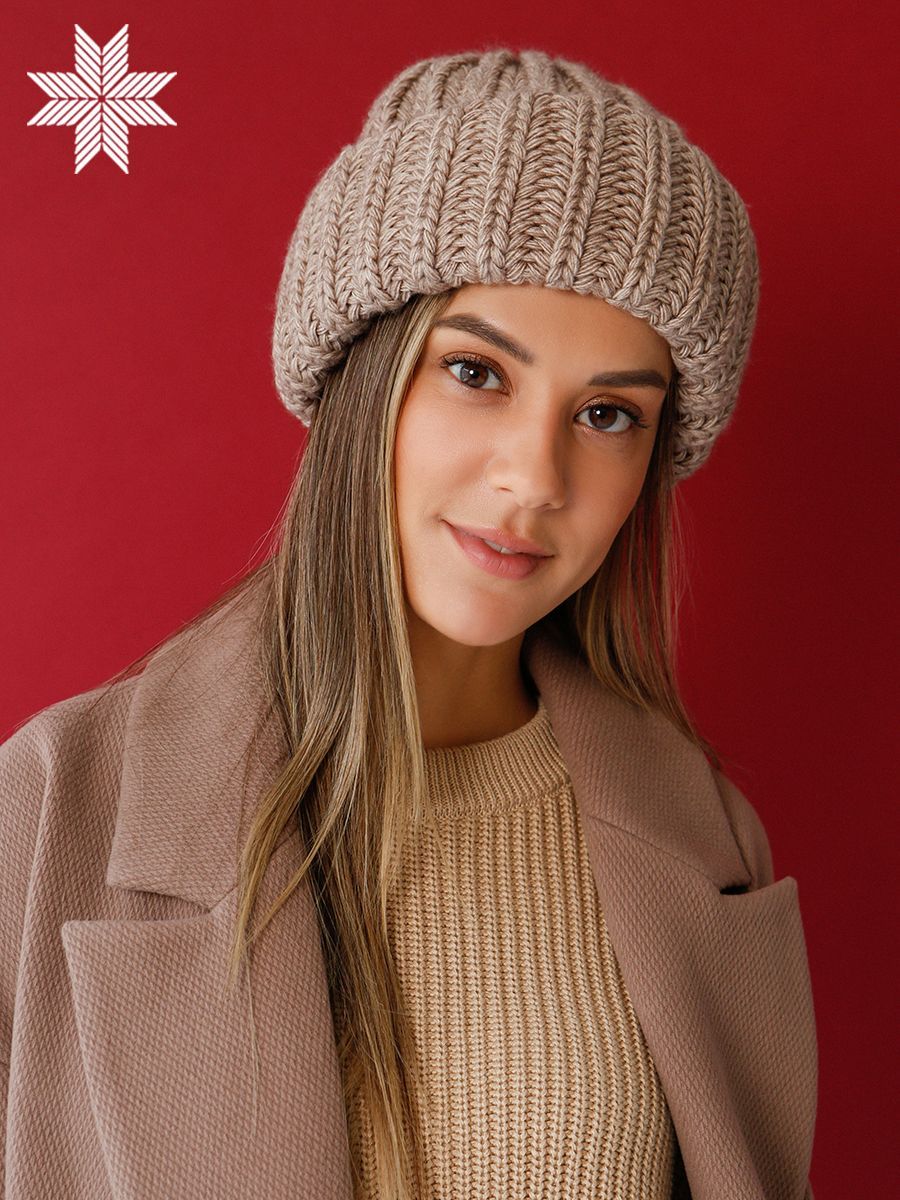 шапки вязаные женские зима фото