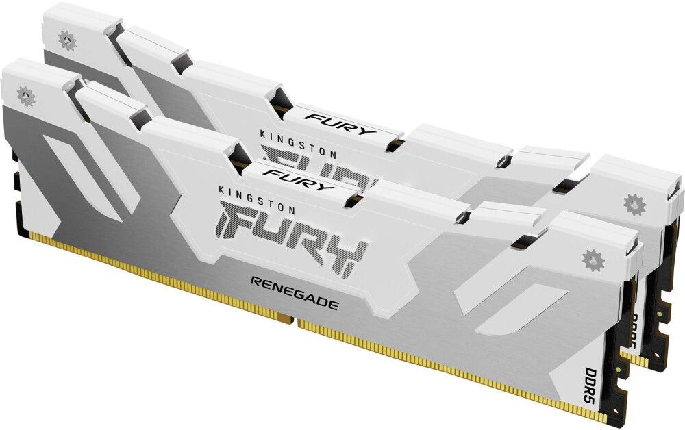 Kingston Fury Оперативная память Renegade White DDR5 6400 МГц 2x16 ГБ (KF564C32RWK2-32)