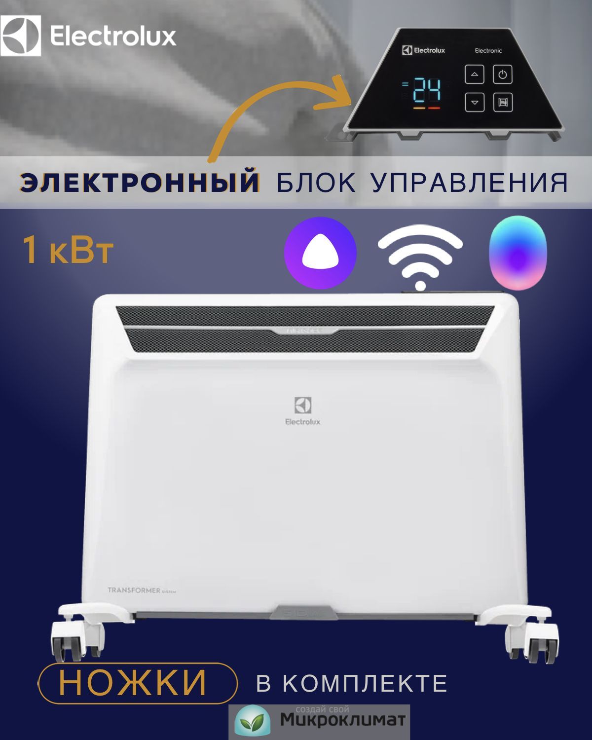 Обогреватель Electrolux ECH/AG2CS electrо_Комплект с ножами_micro купить по  выгодной цене в интернет-магазине OZON (869144437)