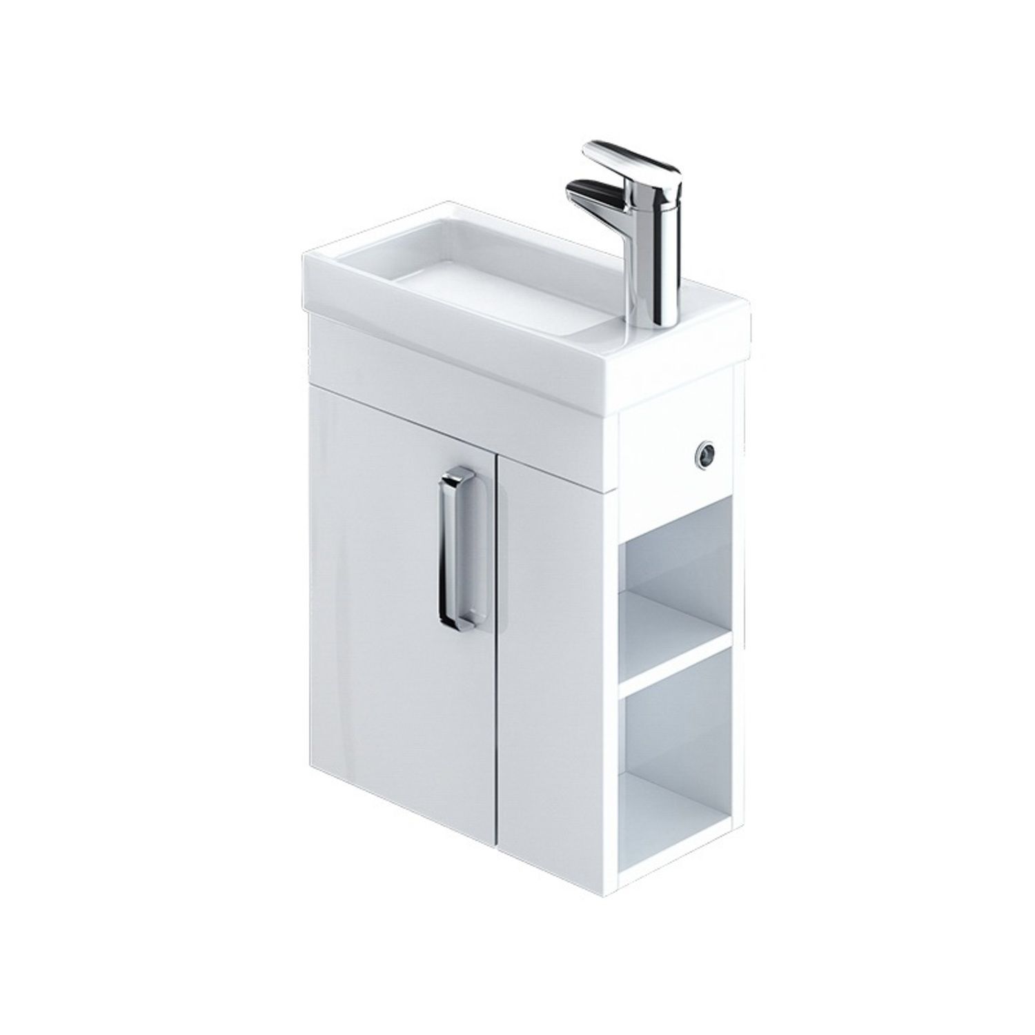 Фото товара на маркетплейсе ozon Тумба с умывальником, 40 см, подвесная, полки справа, TORR, IDDIS, TOR40WRi95K
