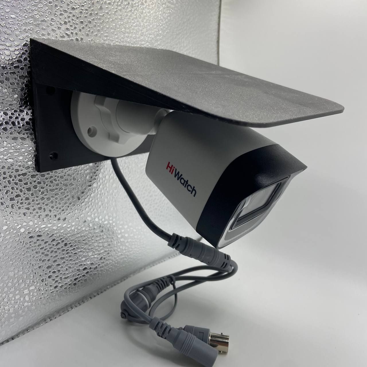 Защитныйкозырекдлякамеры(светильника)видеонаблюденияHIKVISIONHIWATCHDAHUAплоский(серый)защитакамерыотдождя,льда,снега