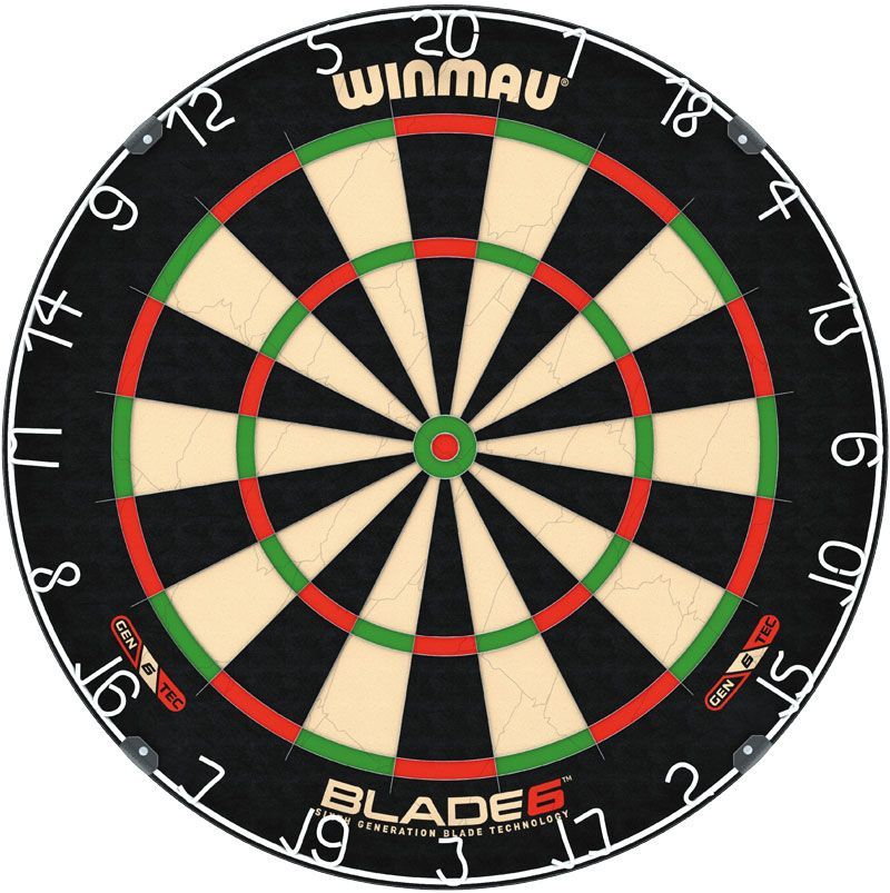 Профессиональная мишень Winmau Blade 6 (Винмау Блейд 6) для игры в Дартс. С тонкими разделительными пластинами