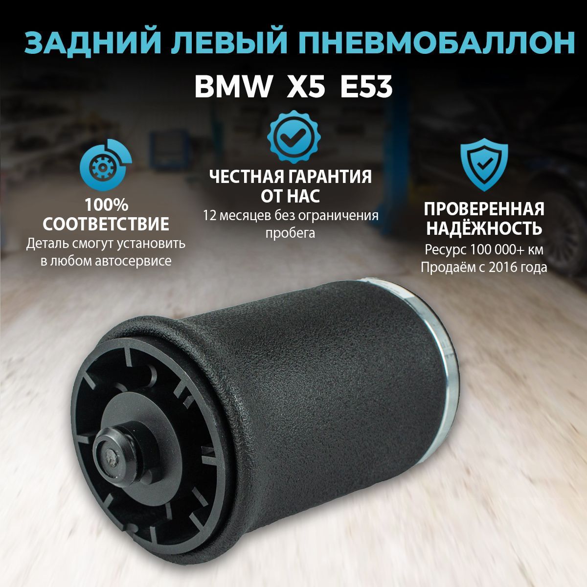 Пневмобаллон задний левый BMW X5 E53