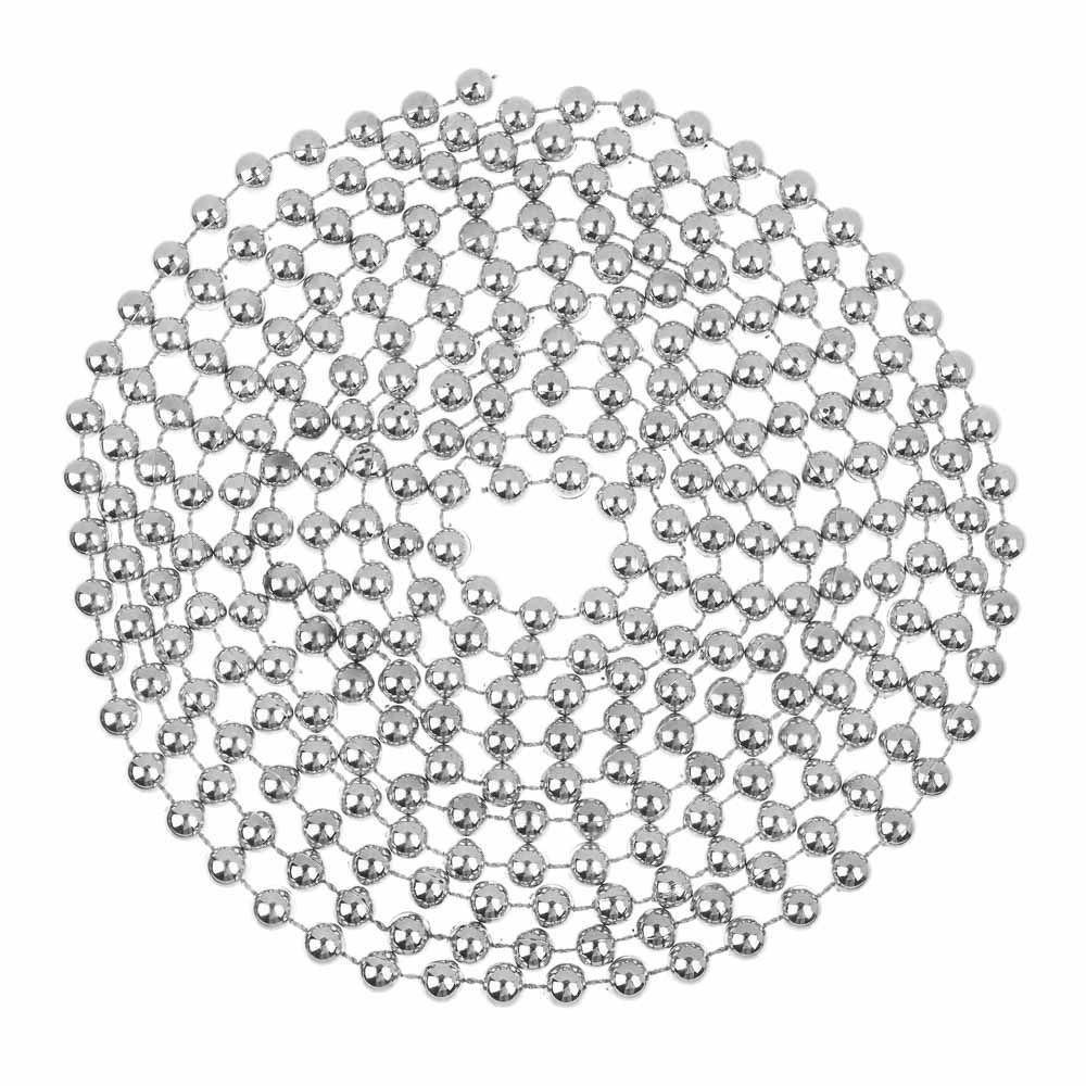 БусыдекоративныеСНОУБУМ,8м,d7мм,пластик,цветсеребро