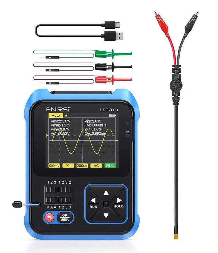 Многофункциональный измеритель FNIRSI DSO-TC3 3в1 (осциллограф, транзистер тестер, генератор сигналов)