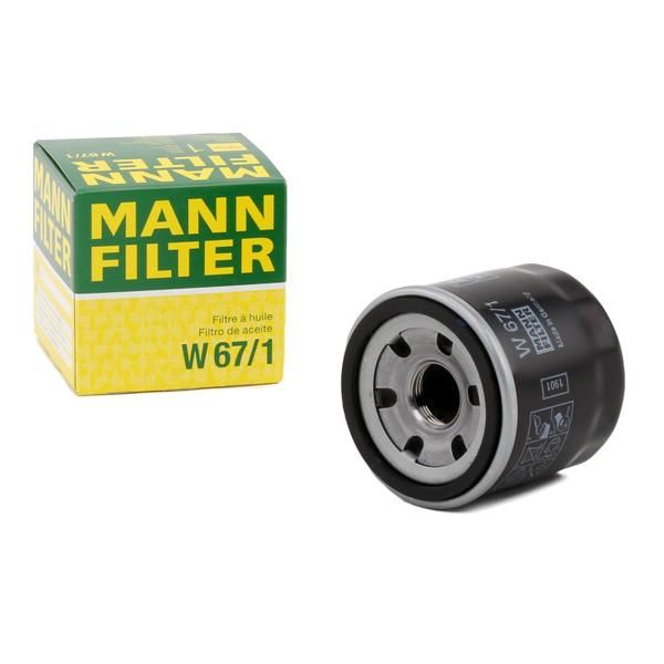 W67 1 фильтр масляный. Фильтр масляный Ниссан w67/1. Фильтр масляный Mann w671. Фильтр Mann 67/1. Масляный фильтр Mann Hyundai Getz 1.4.
