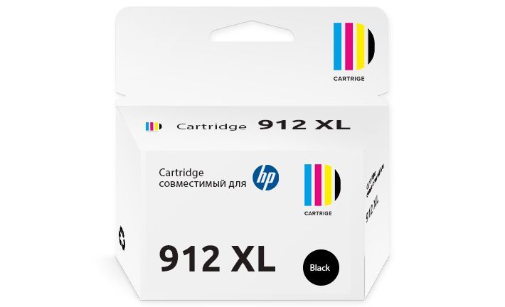 Картридж 912XL iBk / 3YL84AE для HP OfficeJet 8012/HP OfficeJet 8013/HP OfficeJet 8014/HP OfficeJet 8015/HP OfficeJet Pro 8022/HP OfficeJet Pro 8023/HP OfficeJet Pro 8024/HP OfficeJet Pro 8025 черный с чипом SolutionPrint