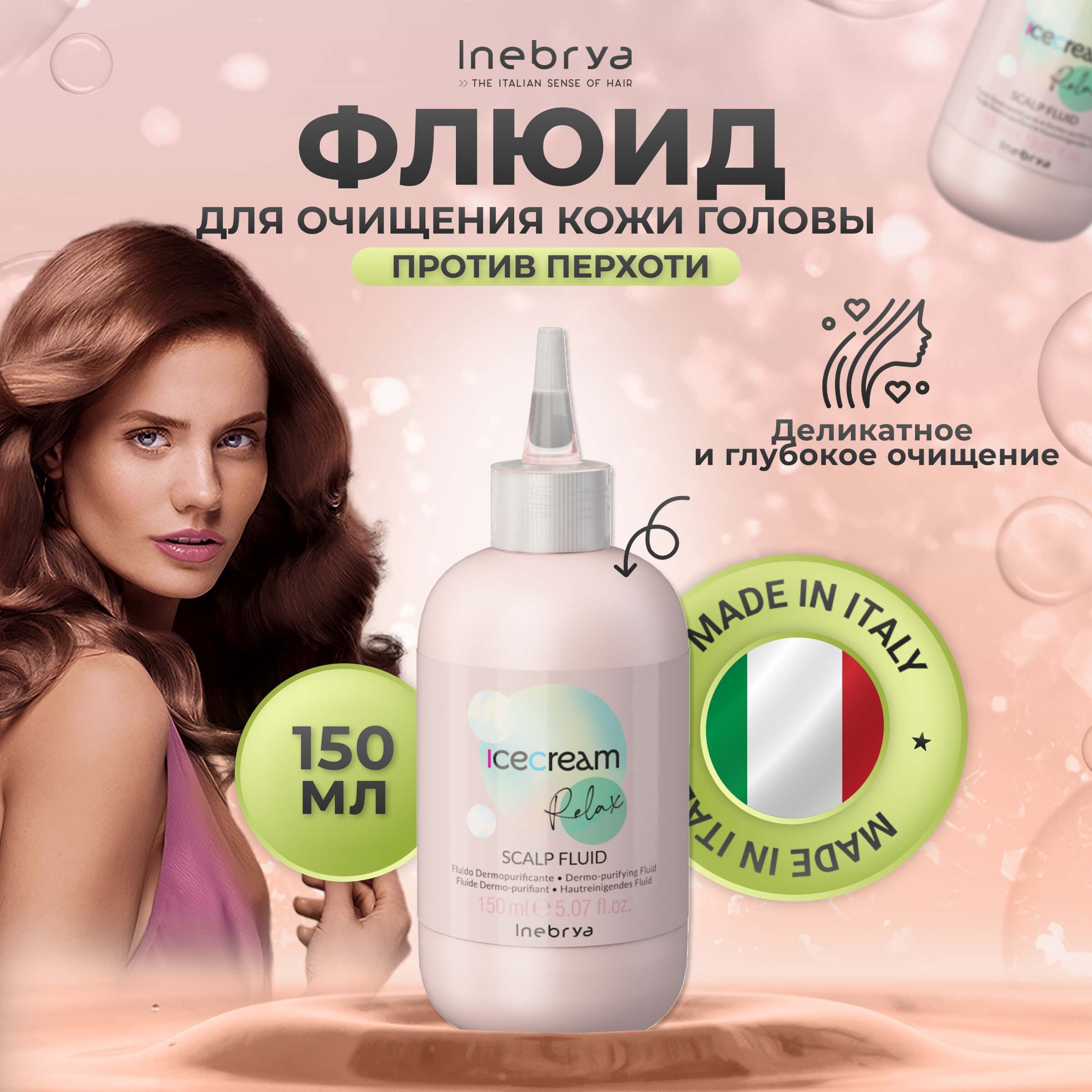 Inebrya Средство для очищения кожи головы Scalp Fluid, 150 мл.