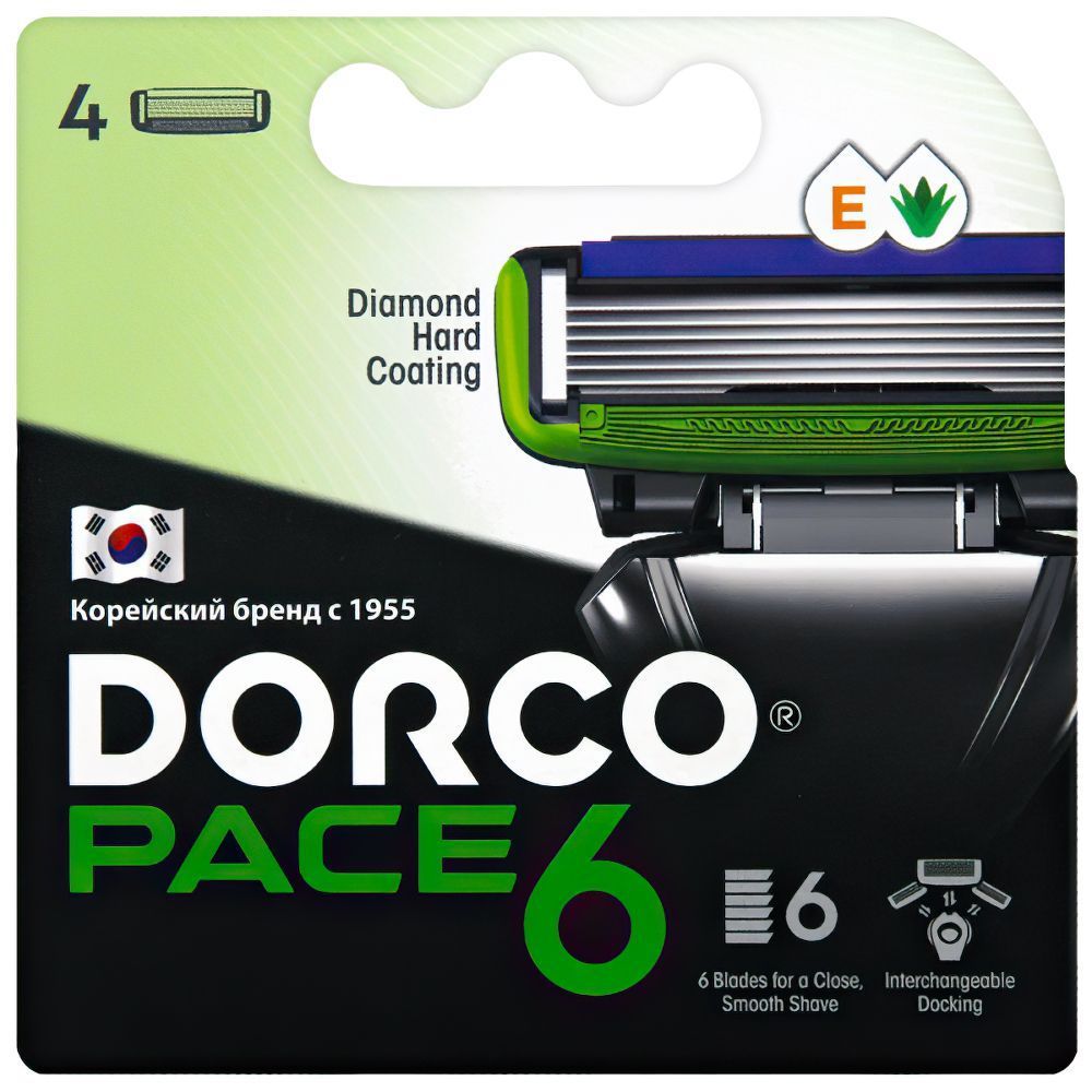 DORCO PACE 6 кассеты с 6 лезвиями, SXA1040 4шт