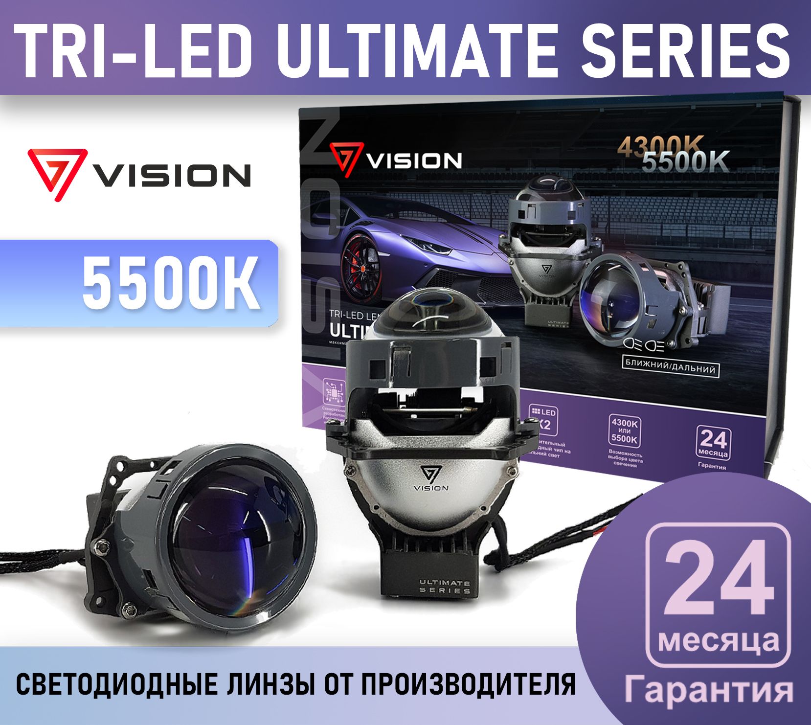 Гранд вижн линзы. Vision Ultimate tri led. Линзы Vision Ultimate Размеры. Vision tri-led Ultimate Series 5500k Размеры. Vision tri-led Ultimate Series установочные Размеры.