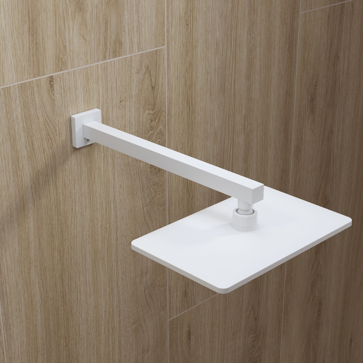 Фото товара на маркетплейсе ozon Кронштейн для верхнего душа в стену, квадратный, белый матовый, IDDIS, Optima Home, OPH40WSi61