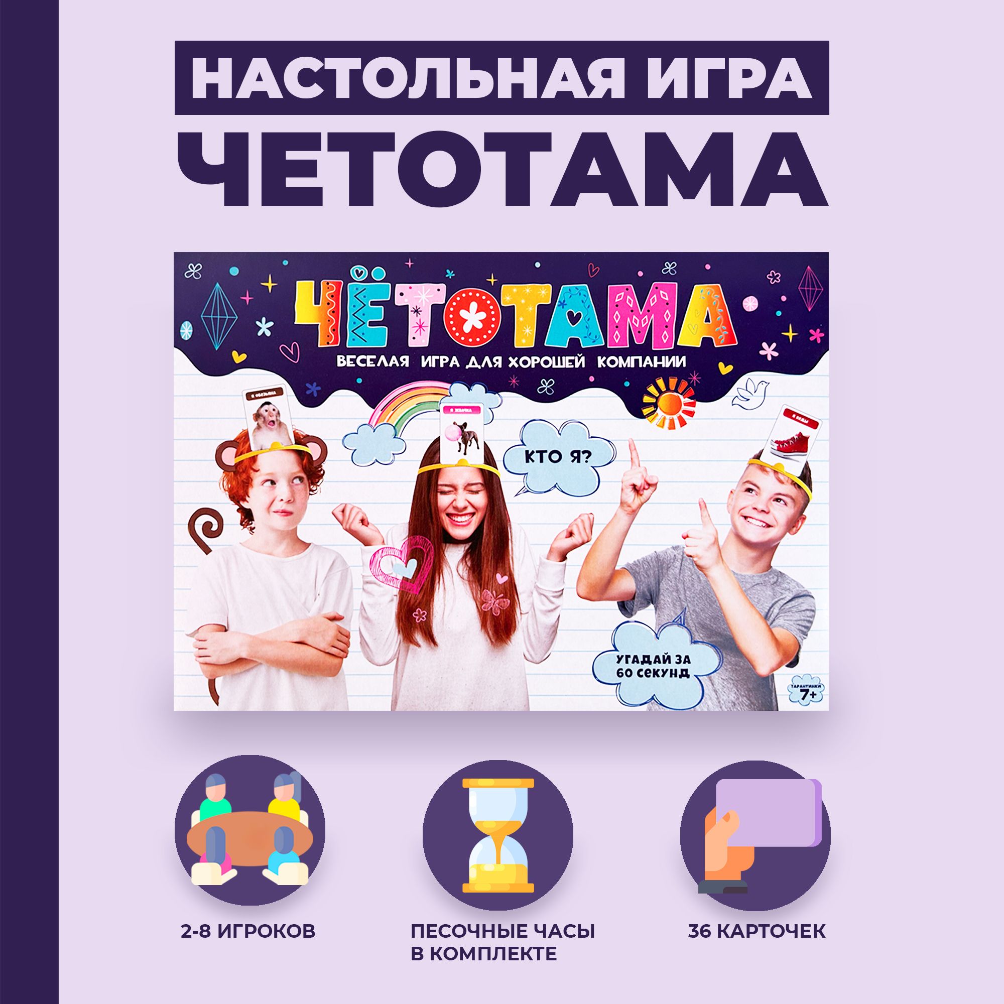 Угадайка настольная игра / Чётотама / Угадай персонажа или предмет