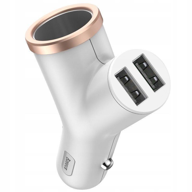 Baseus one to two cigarette lighter. Автомобильная зарядка baseus y type dual usb+ cigarette lighter extended car charger.