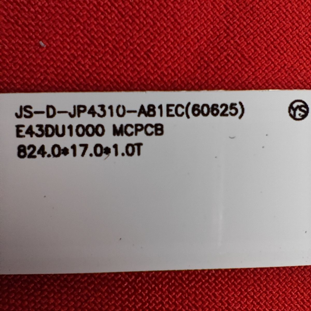 LED подсветка JS-D-JP4310-A81EC для ТВ Akai UA43EK1100US, UA43EKII, Liberty LD-4316, LD-43168, Lehua 43X600