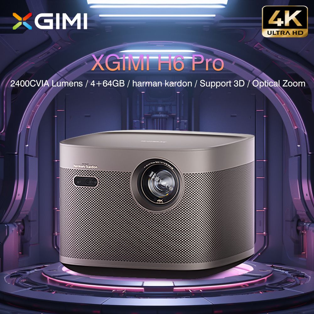 XGIMIПроекторH6PRO,3840×21604K,DLP,темно-серый
