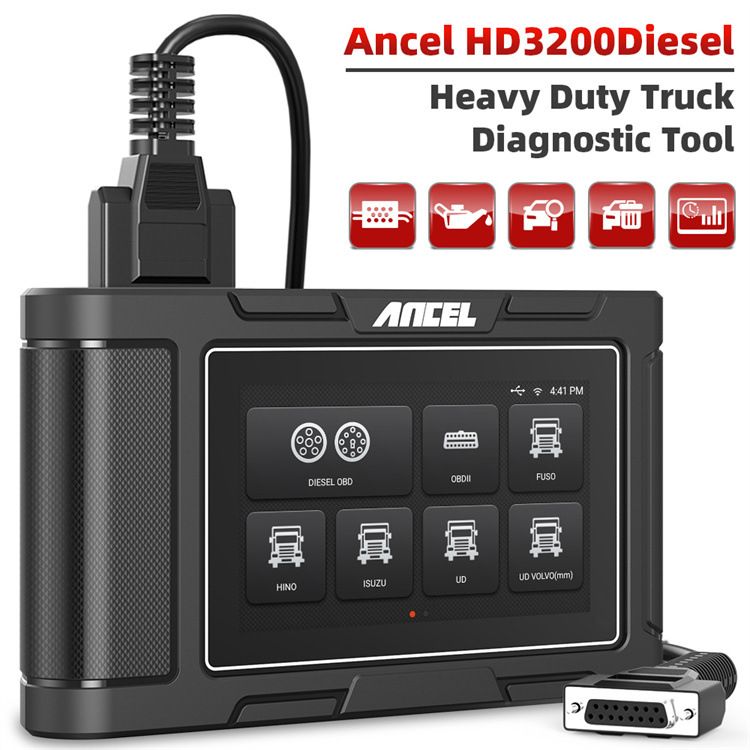 ANCEL HD3200, 24 В, Диагностический Сканер Для Тяжелых Дизельных Грузовиков, Полная Система Регенерации DPF Версия Yachai