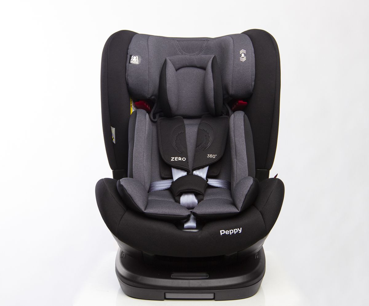 Автокресло Peppy ZERO Isofix 0 мес. - 36 кг Black/Grey