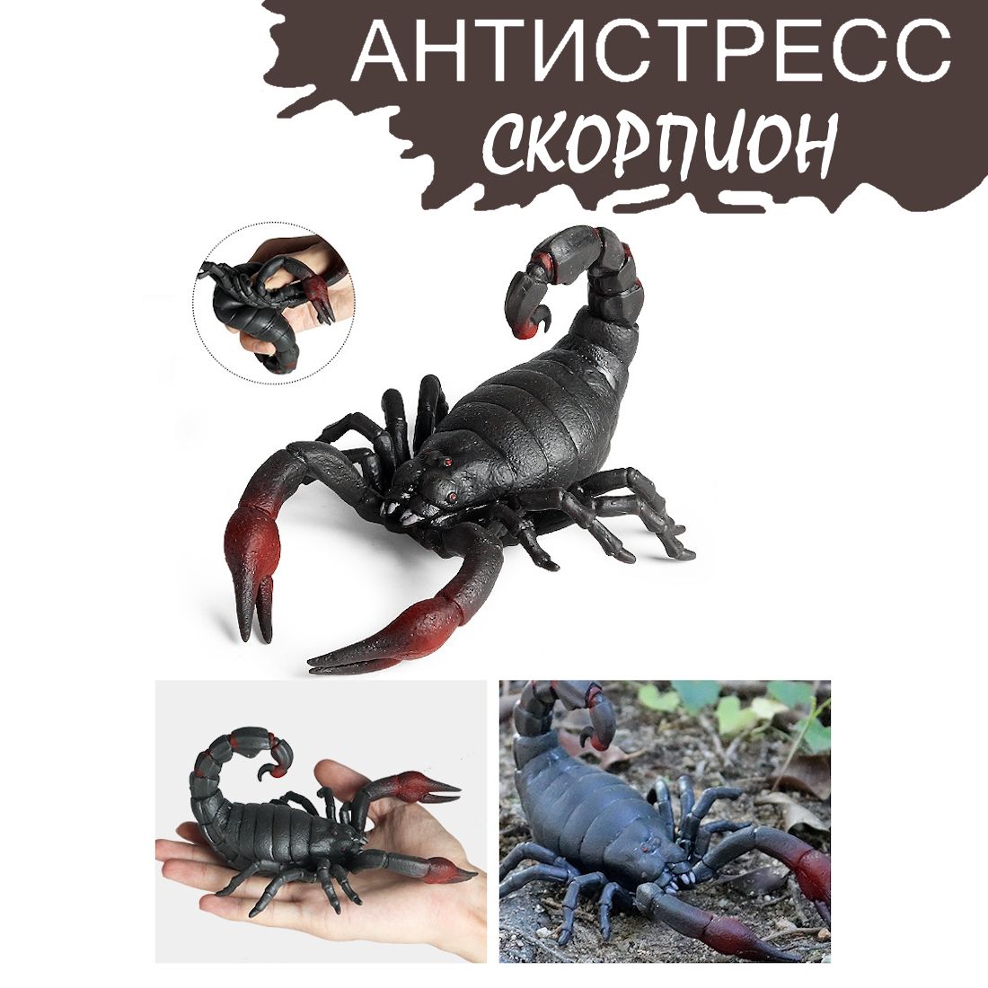 Игрушка антистресс животные Скорпион / Мялка / Тянучка - купить с доставкой  по выгодным ценам в интернет-магазине OZON (1380240754)