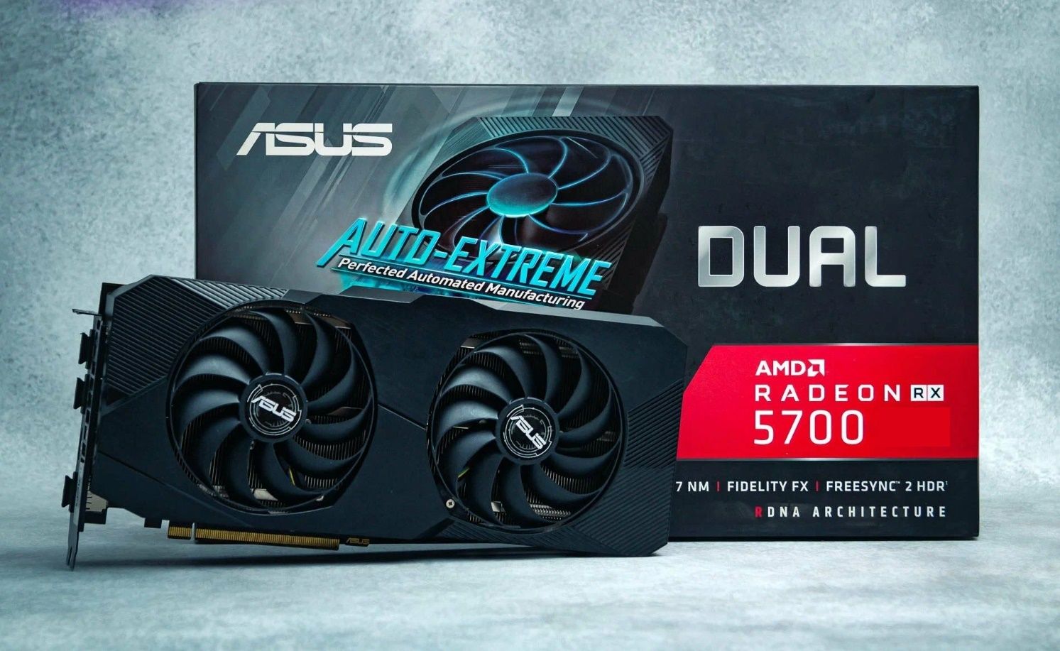 ASUS Видеокарта Radeon RX 5700 Evo OC Edition 8 ГБ (DUAL-RX5700-O8G-EVO)