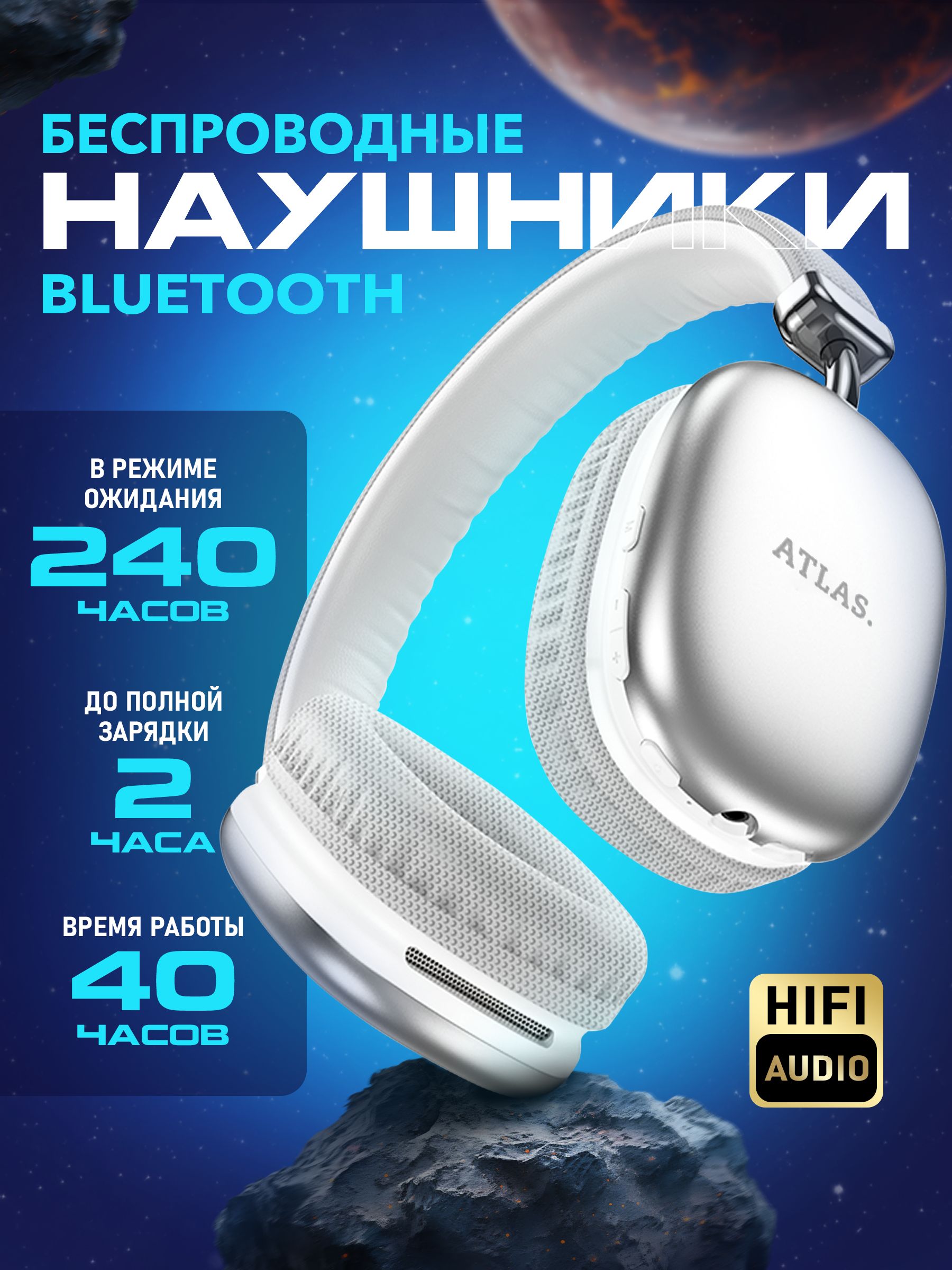 Наушники беспроводные Atlas/Hoco W35