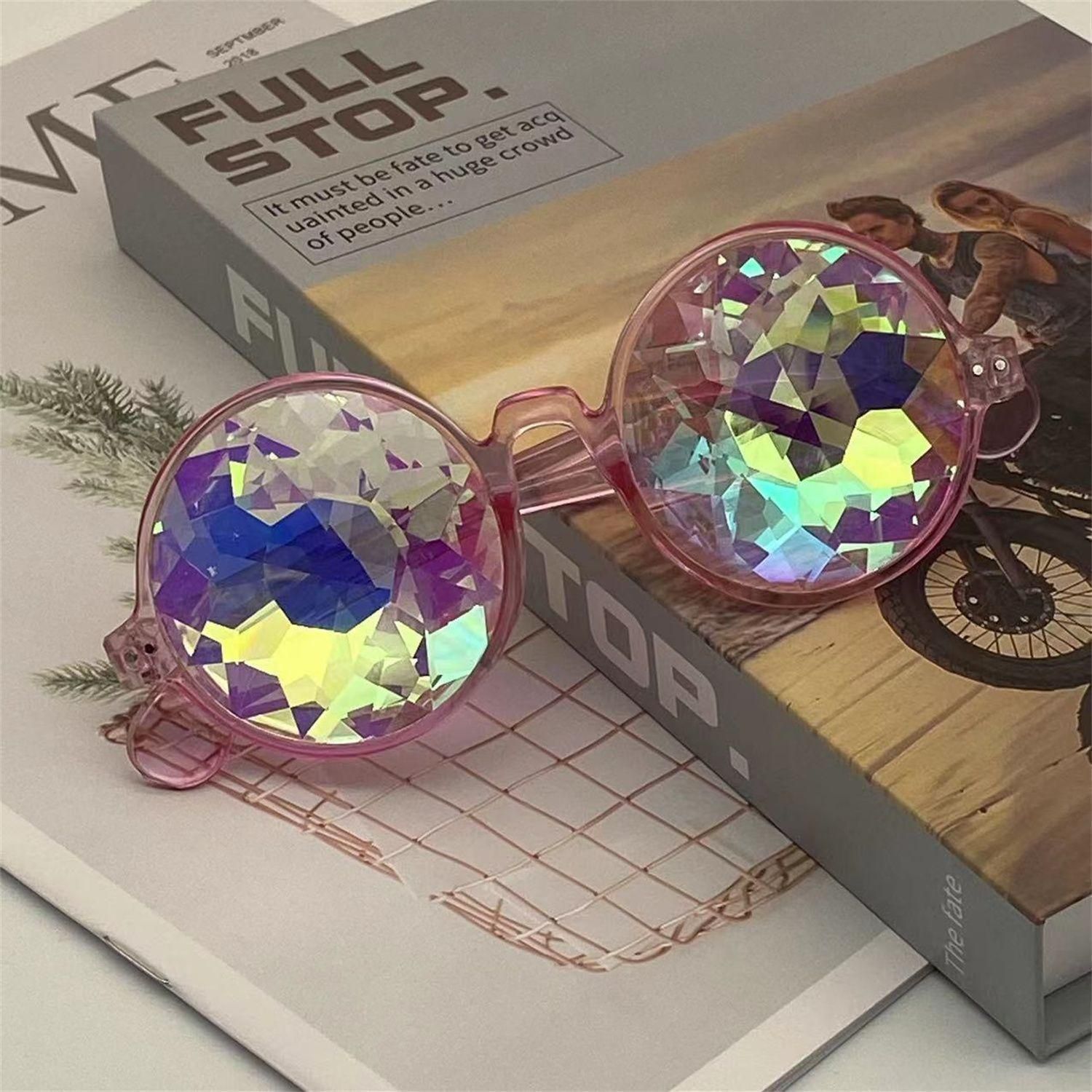 Фестивальные круглые очки-калейдоскоп