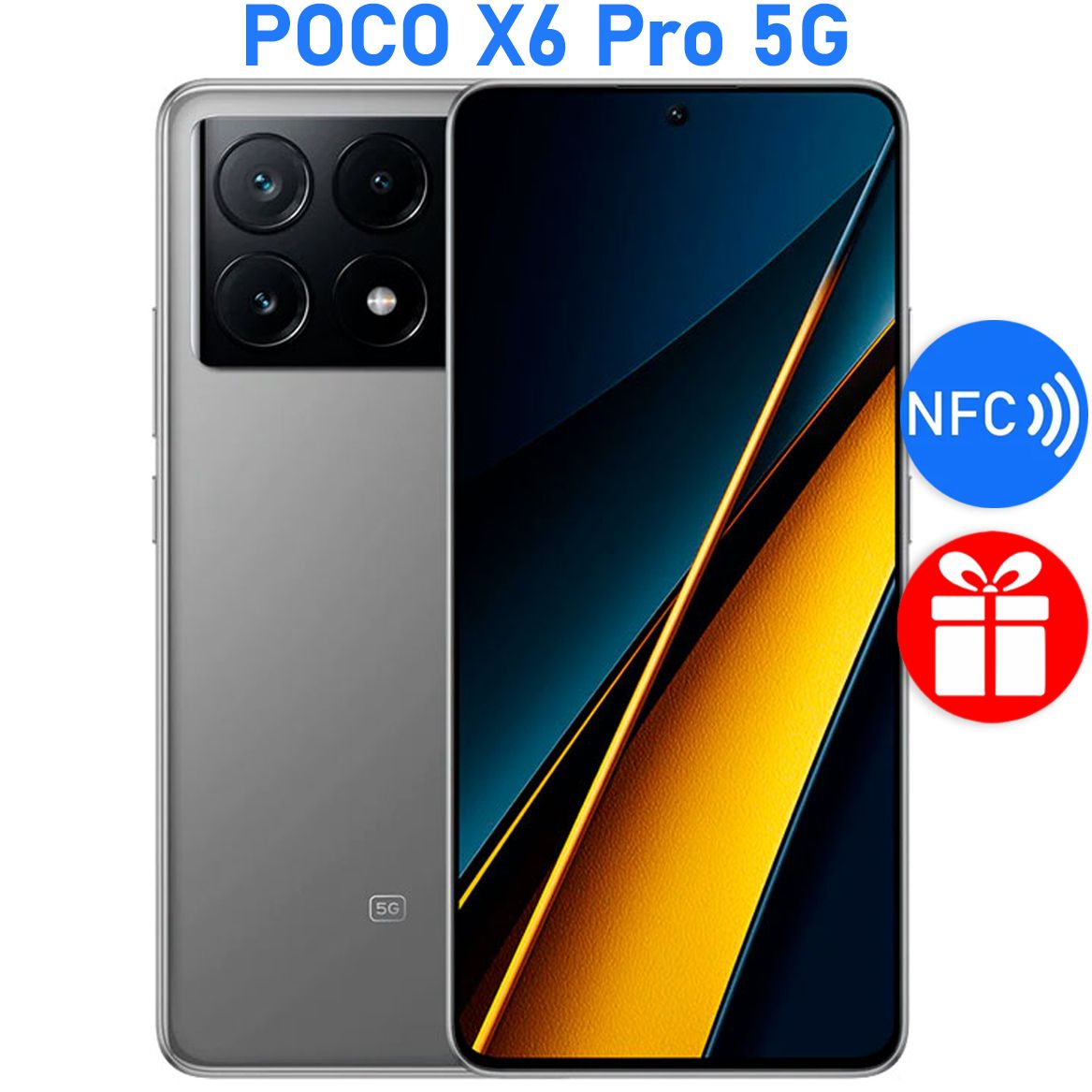 PocoСмартфонРОСТЕСТ(ЕВРОТЕСТ)PocoX6Pro5G8/256ГБ,серый