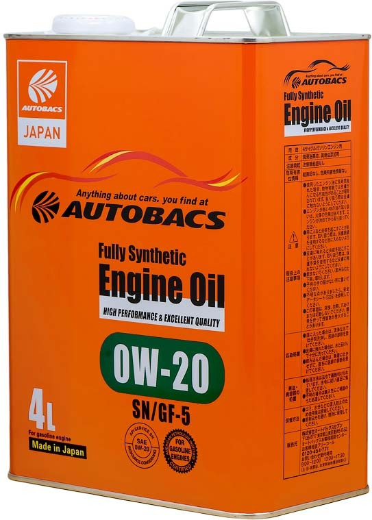 Моторное масло Autobacs ENGINE OIL SAE API SN ILSAC GF-5 FULLY ...