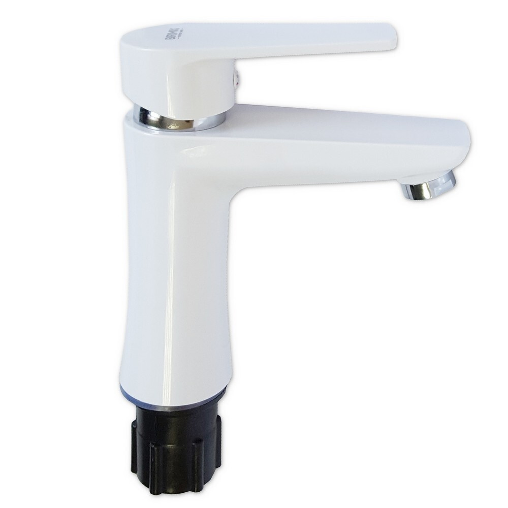 BRIMIX 597 Пластиковый шаровый смеситель на раковину / белый ABS ...