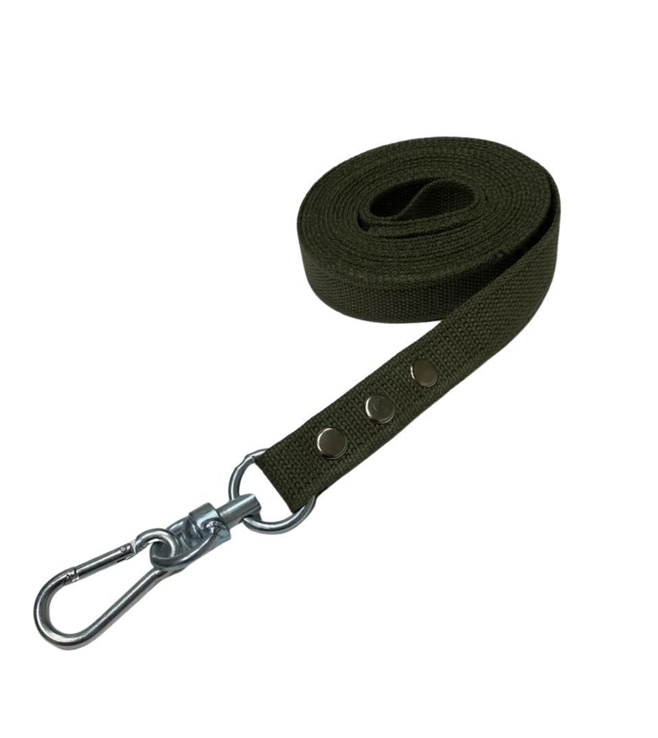 Поводок брезентовый с вертлюгом и альпинистским карабином усиленный 3.5 ...