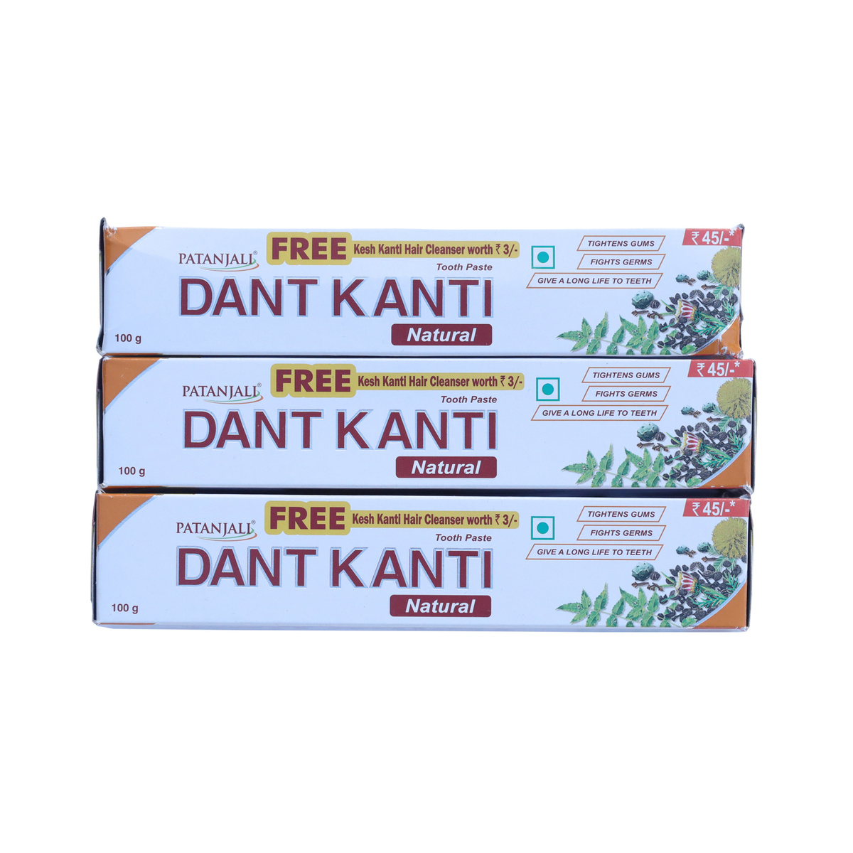 Зубная паста Дант Канти 300 г Dant Kanti Tooth Paste Patanjali, 3 ...