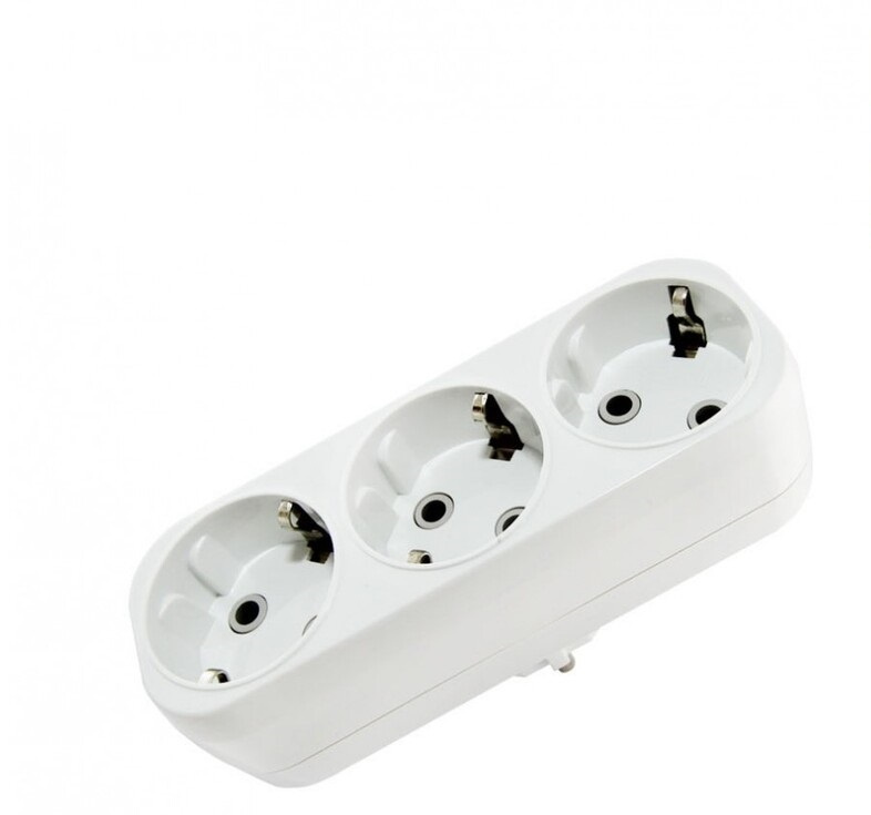 Блок сетевой электрический (тройник на 3 гнезда 2П+З плоский 16А 250B ...