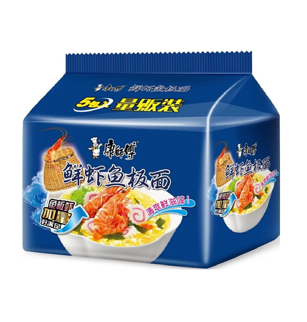 Китайская лапша быстрого приготовления Kang Shi fu со вкусом креветки ...