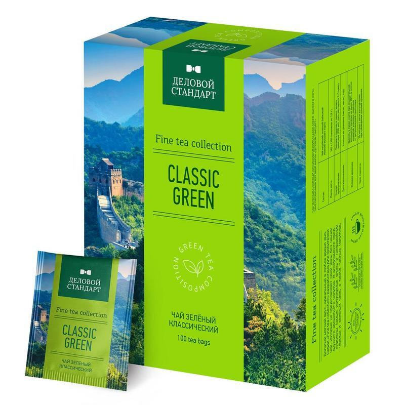 Чай Деловой Стандарт Classic Green зеленый 100 пакетиков — купить в ...