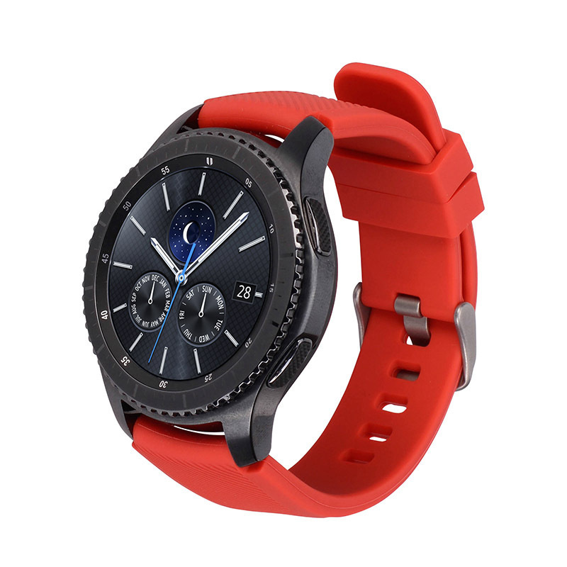 Силиконовый ремешок для Samsung Galaxy Watch Active 2, amsung Galaxy Watch  42 mm, Honor Watch SE, Huawei Watch GT 2 42 mm, Amazfit BIP U, Garmin Venu  / 20mm, Красный — купить