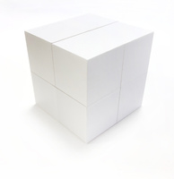 Кубик-трансформер Белый  (заготовка, 80 мм), кубик для фото.. Спонсорские товары