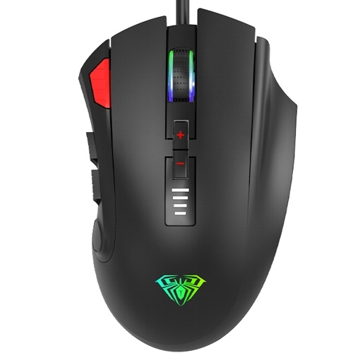 Отзывы на Игровая мышь AULA H512подсветка RGB, 12 кнопок, 400/800/1600 ...